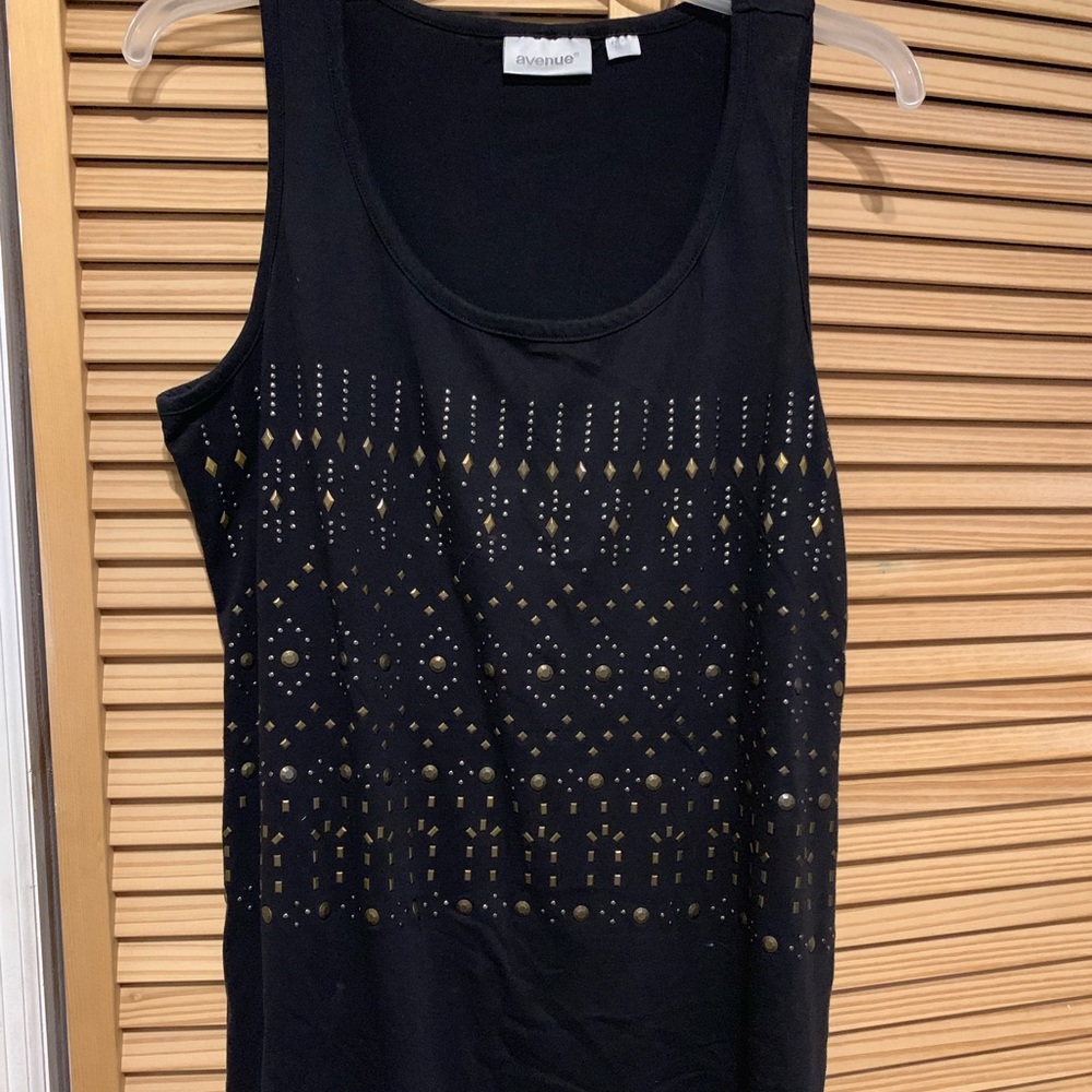 Black dressy beaded tank